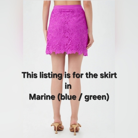 Trina Turk Flores Skirt Lace Marine NWOT - Picture 7 of 10